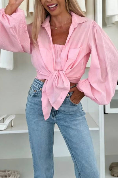 SHIRT WITH TOP PINK