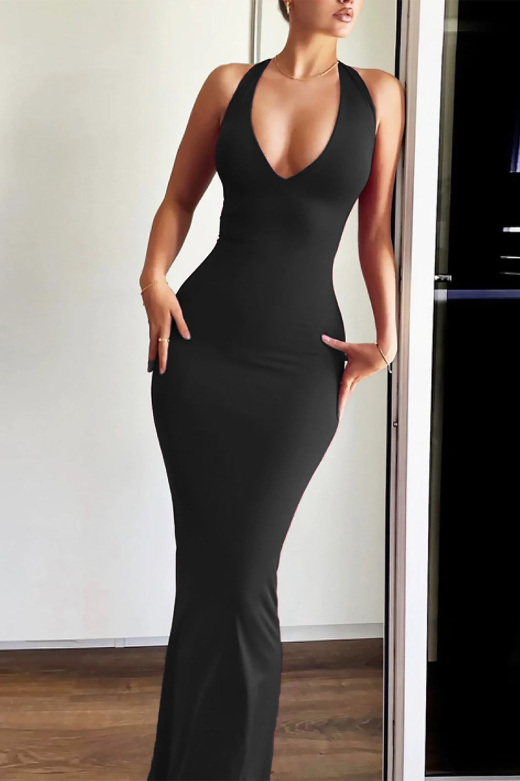 Halter Sleeveless Backless Bodycon Dress