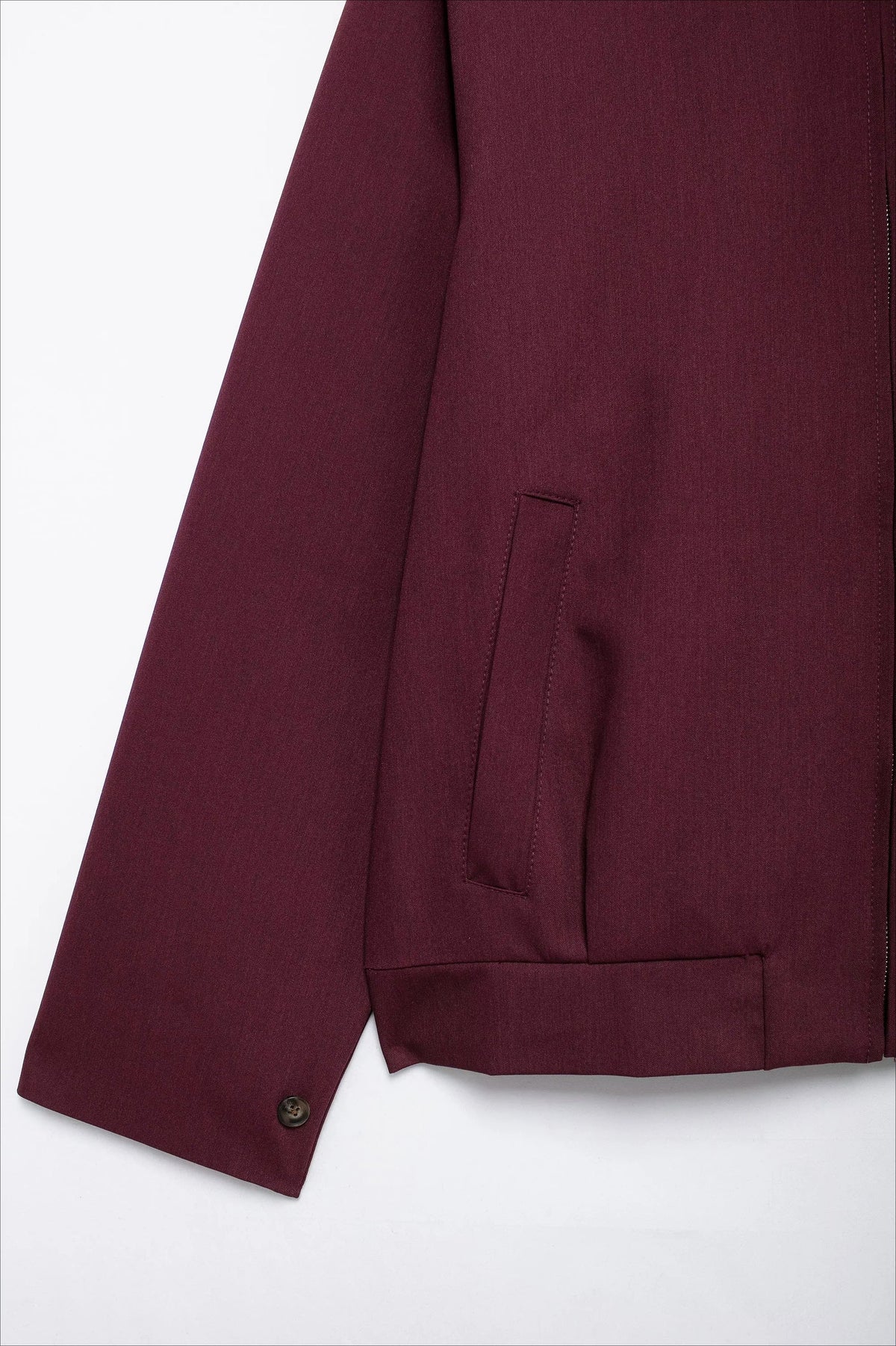 Burgundy Casual Zip Jacket