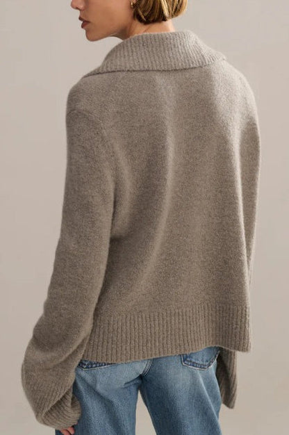 Loose Fit V Neck Knit Sweater