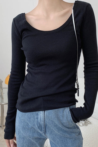 Elegant Turtleneck Bodycon Knit Top