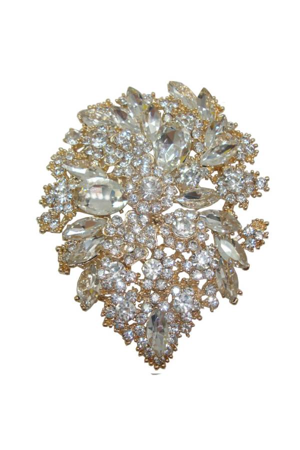 Fully Diamond Snowflake Brooch