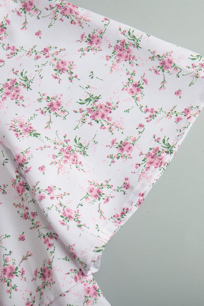 V Neck Short Sleeve Maxi Floral Dress