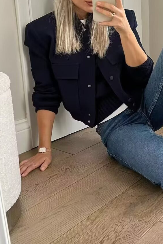 Oversized Pocket Bomber Jacket