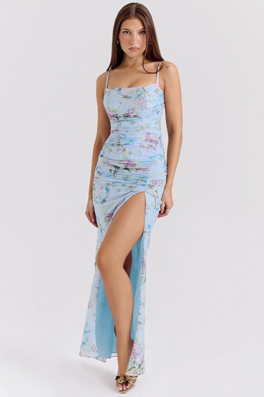 Lace Floral Maxi Slip Dress