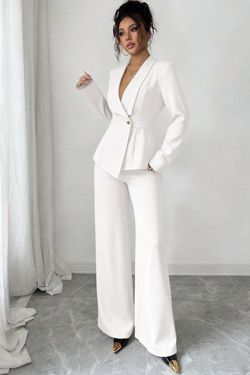 Long Sleeve Two Piece Blazer Pants Set