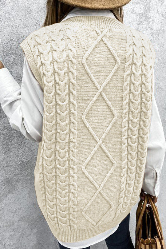 Oversized Vest Knit Sweaters Tank Pullover Fall Outfit