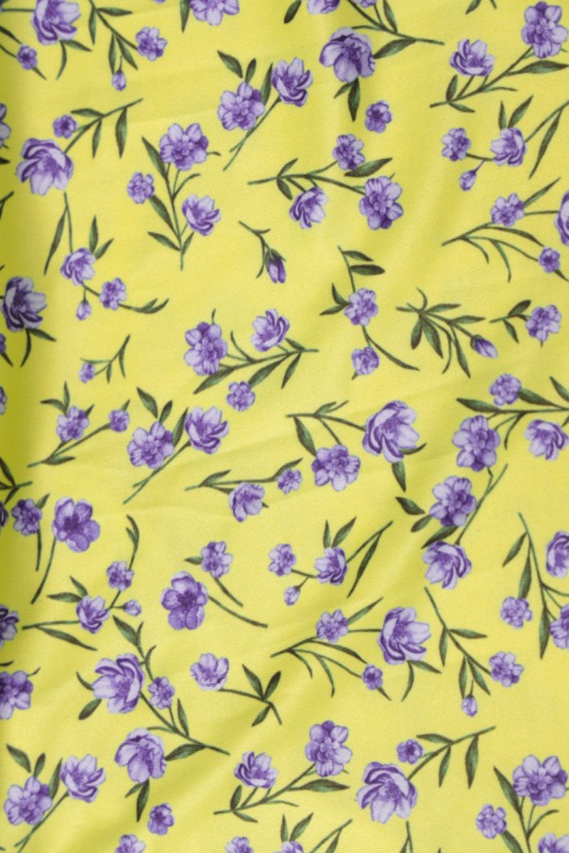 Slit Backless Slim Strap Floral Dress