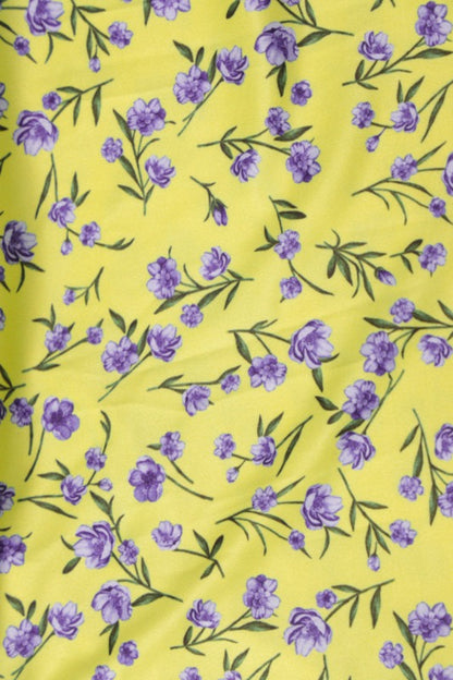 Slit Backless Slim Strap Floral Dress