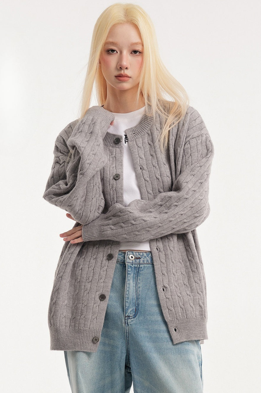 Cable Knit Vintage Cardigan