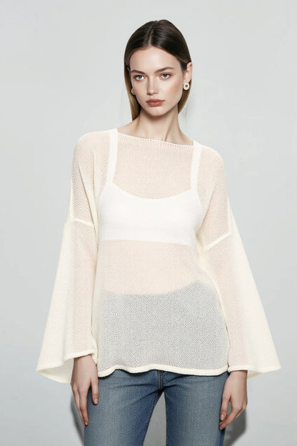 Lightweight Hollow Knit Sweater