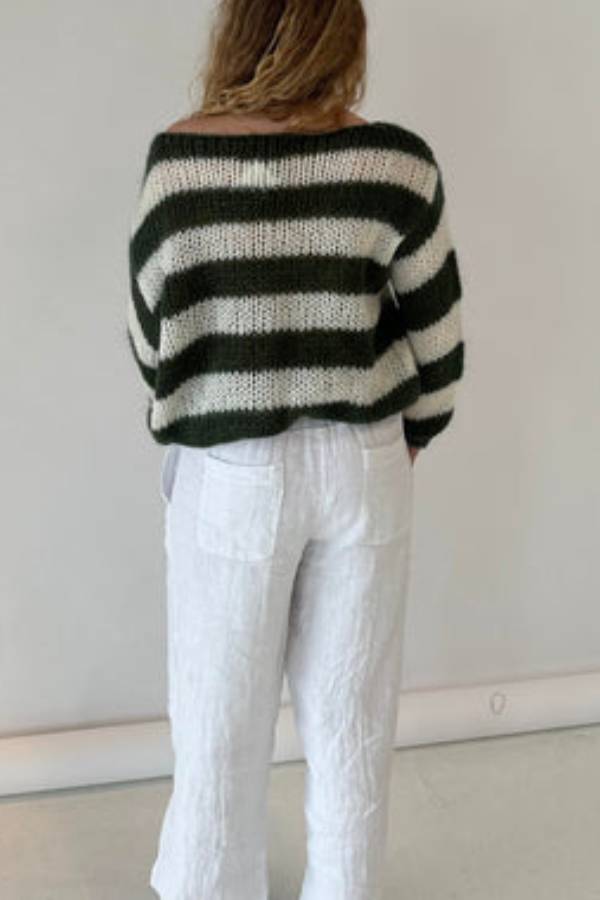 Cotton Candy Navy Stripe Knit Jumper