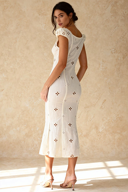 High Waist e Beachwear Bodycon Hollow Out Sundress