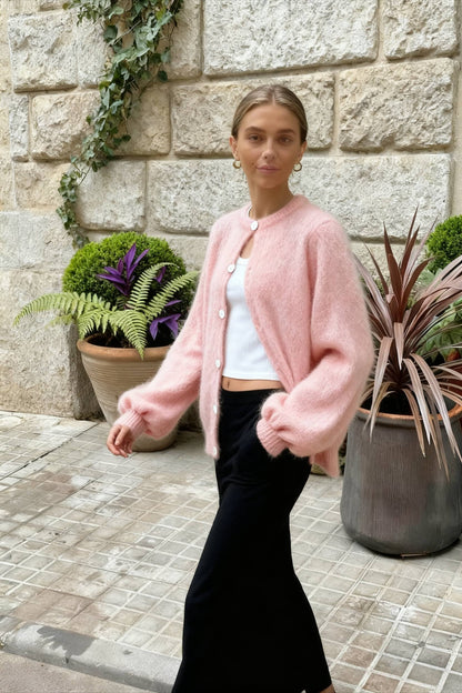 Lightweight Long Sleeve Solid Knit Cardigan