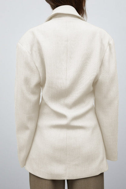 Luxe Draped Notch Collar Blazer