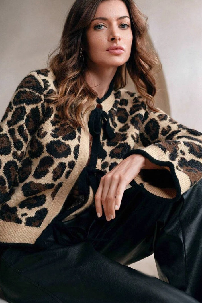 Loose Fit Leopard Print Sweater