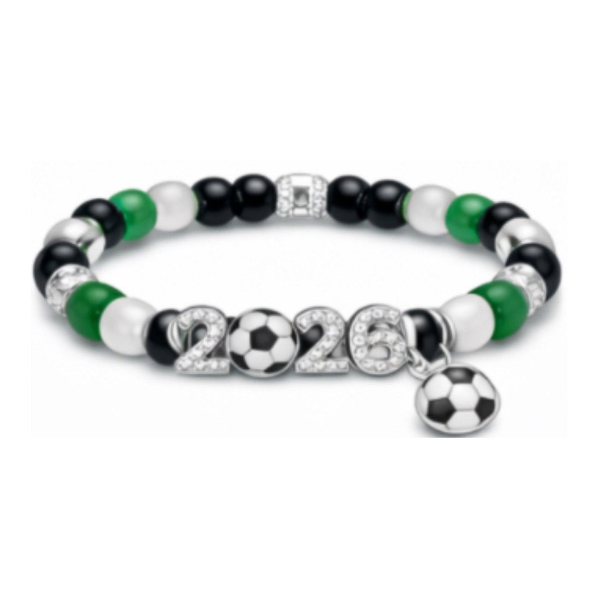 2026 USA-Canada-Mexico World Cup Crystal Beaded Fan Bracelet