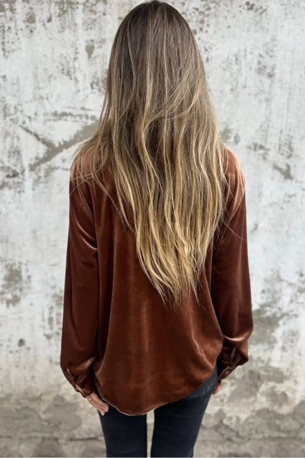 Chest Pocket Velvet Shirt