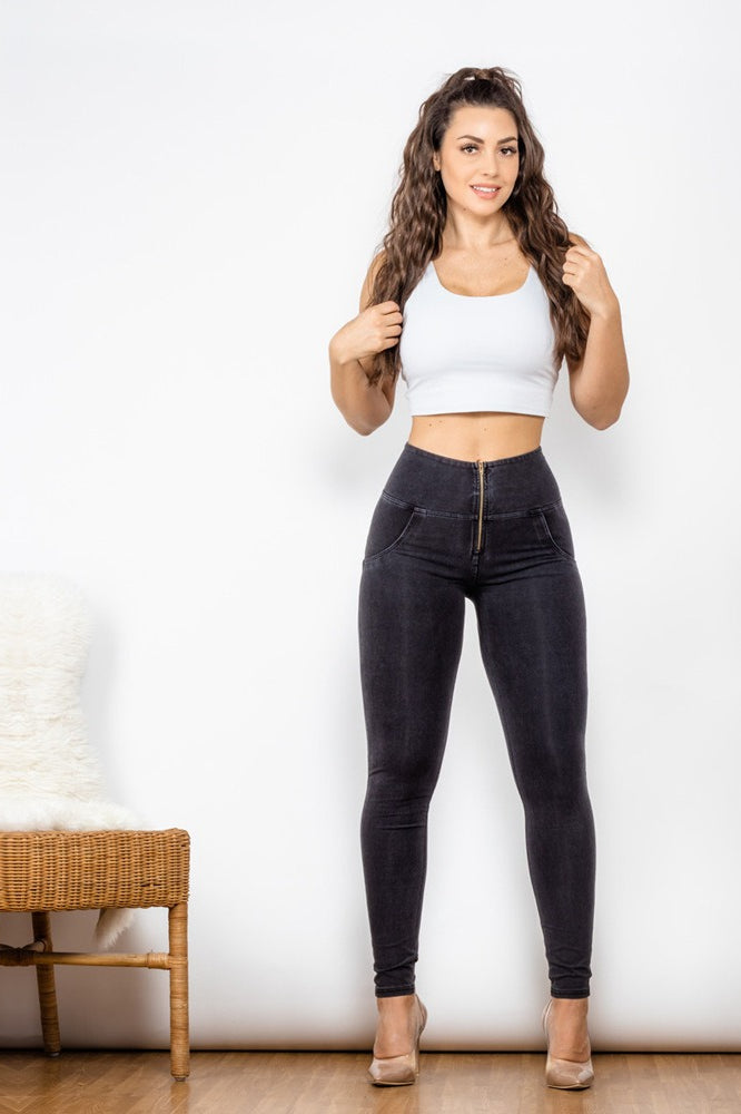 Plus Size High Waist Butt Lifting Yoga Denim Jeans