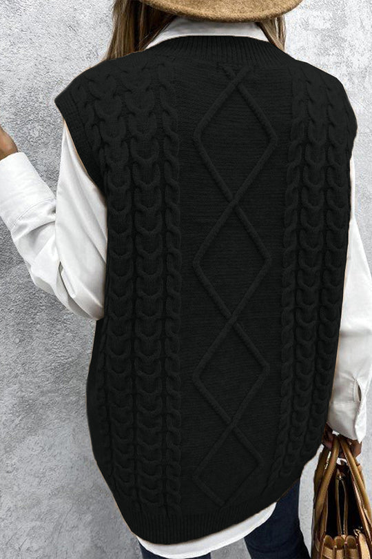 Oversized Vest Knit Sweaters Tank Pullover Fall Outfit