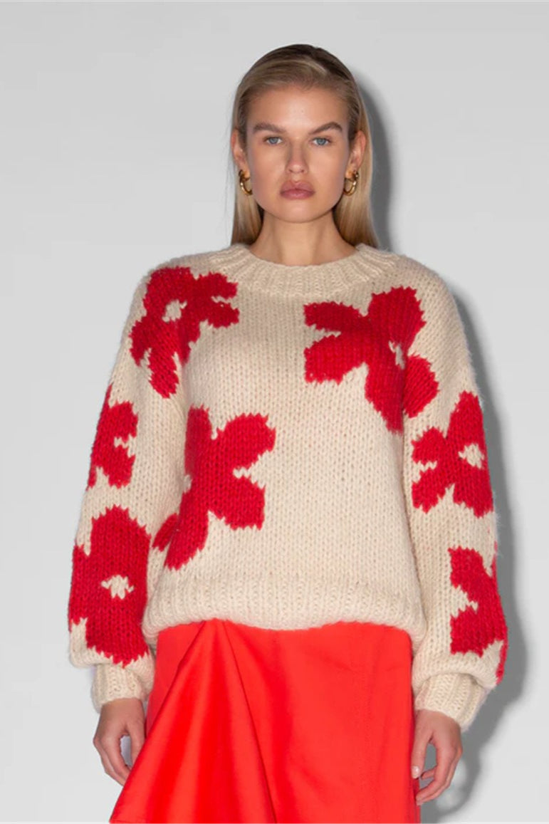 Pullover Floral Detail Sweater