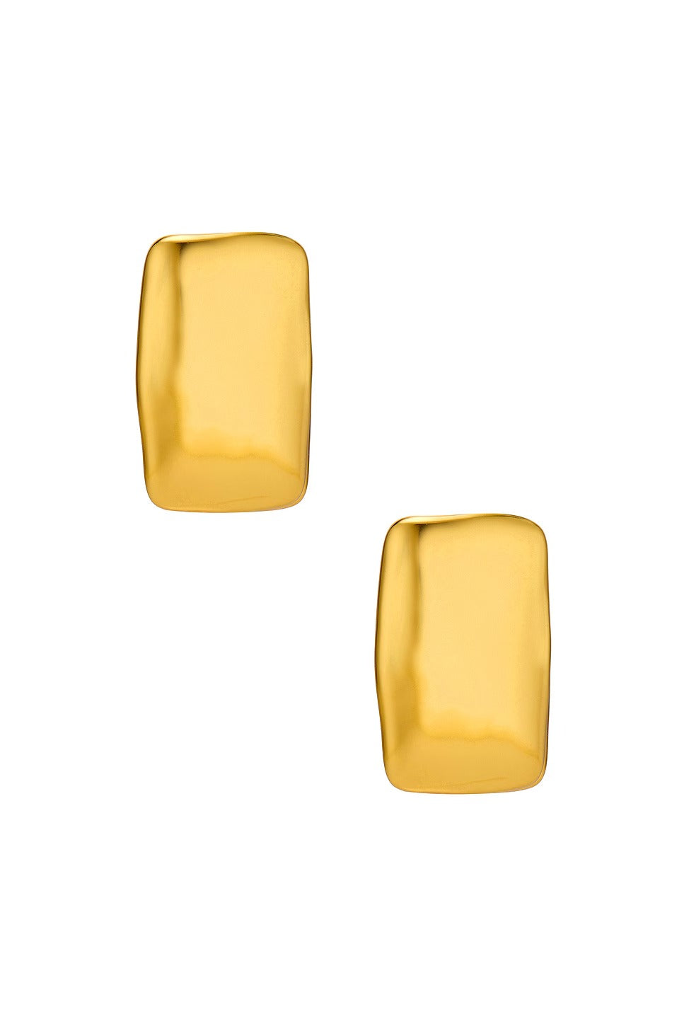 Metallic smooth rectangular earrings