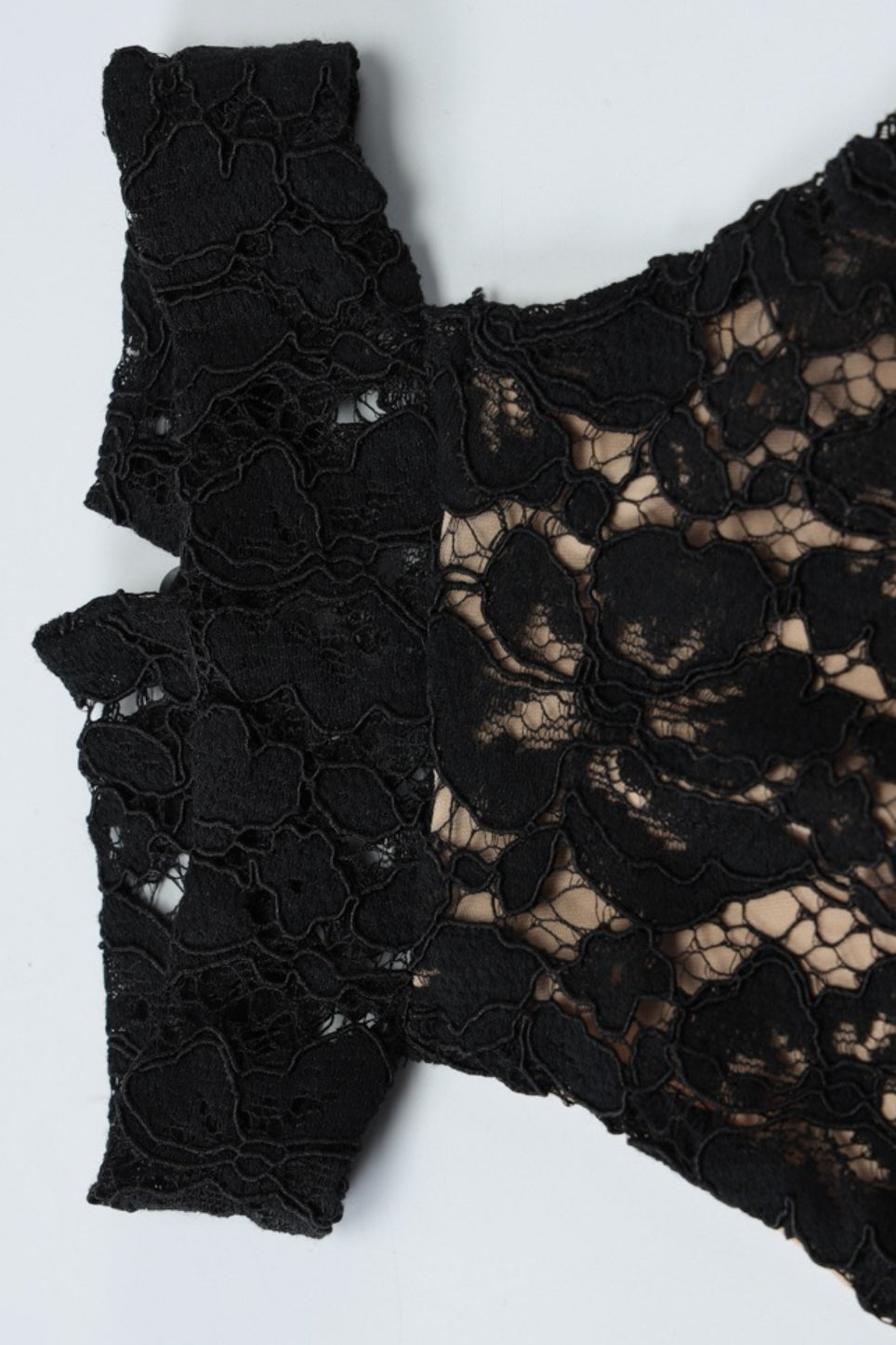 Lace Patchwork Backless High Waist Maxi Dress