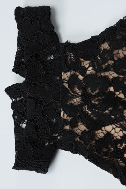 Lace Patchwork Backless High Waist Maxi Dress
