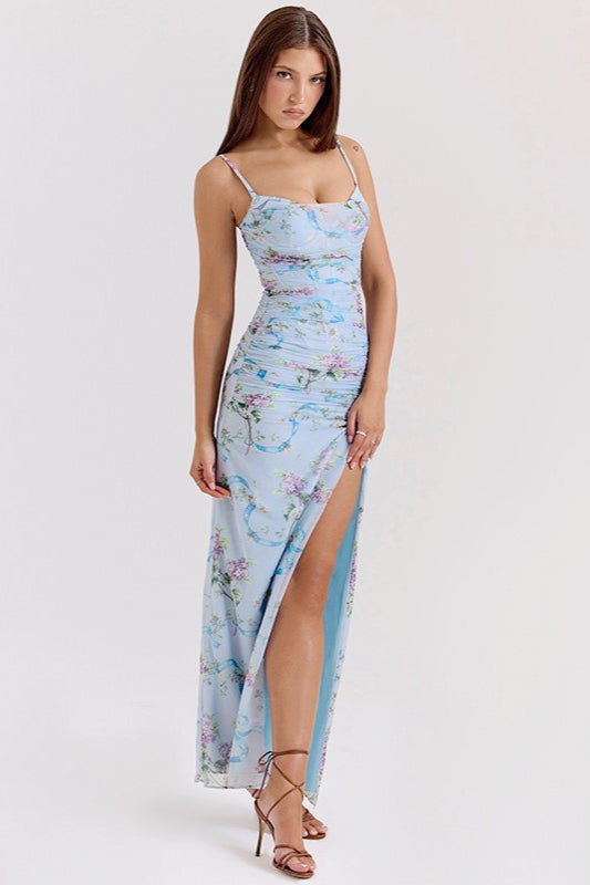 Lace Floral Maxi Slip Dress