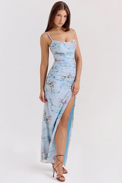 Lace Floral Maxi Slip Dress