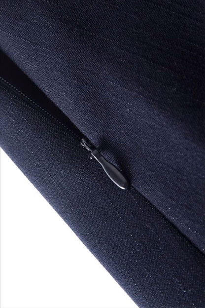 Textured Double Breasted Two Piece Blazer Skirt Set