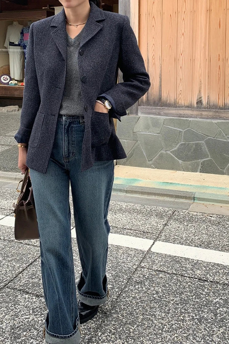 Slim Wool Coat Blazer