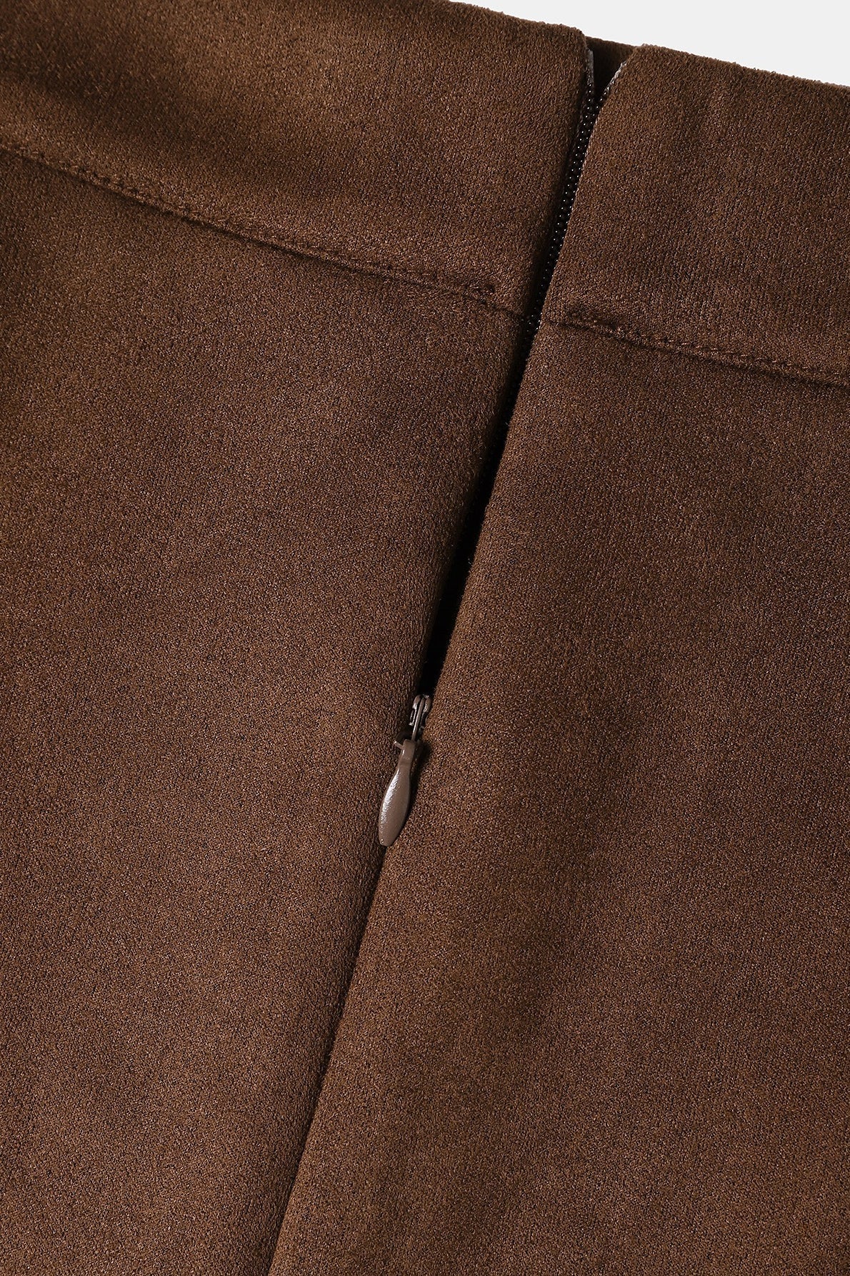 Solid Suede Bodycon Mini Skirt
