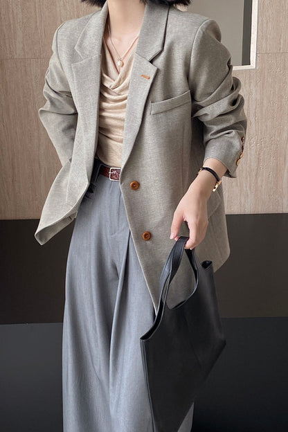 Elevated Casual Peak Lapel Blazer