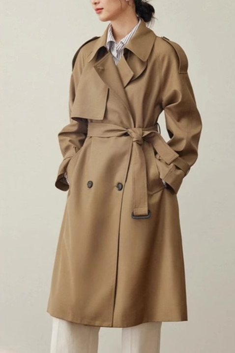 British Mid Length Trendy Elegant Overcoat