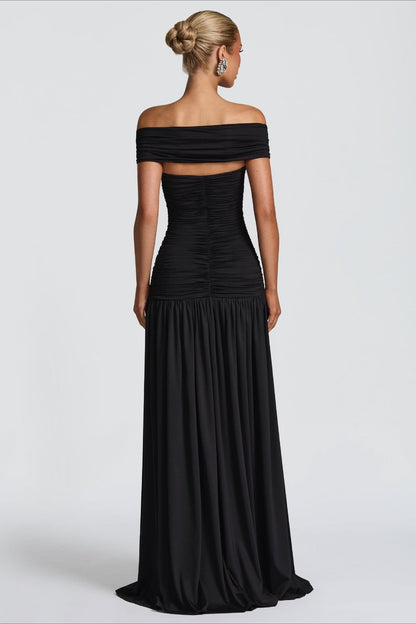 Paneled Bodycon Gown Prom Dress