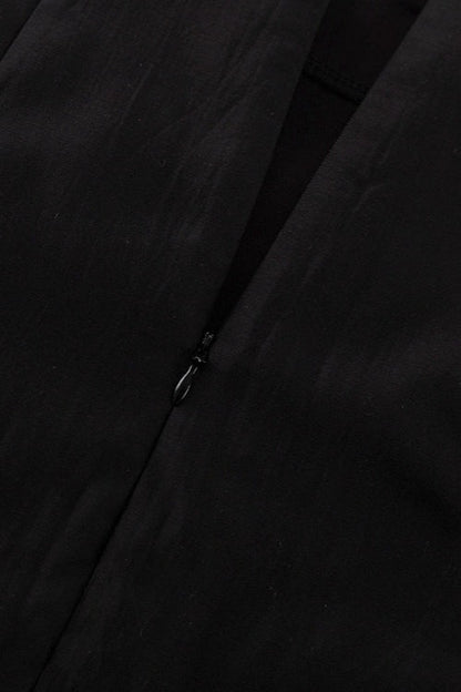 Double Layer Sheer Black High Slit Bodycon Skirt