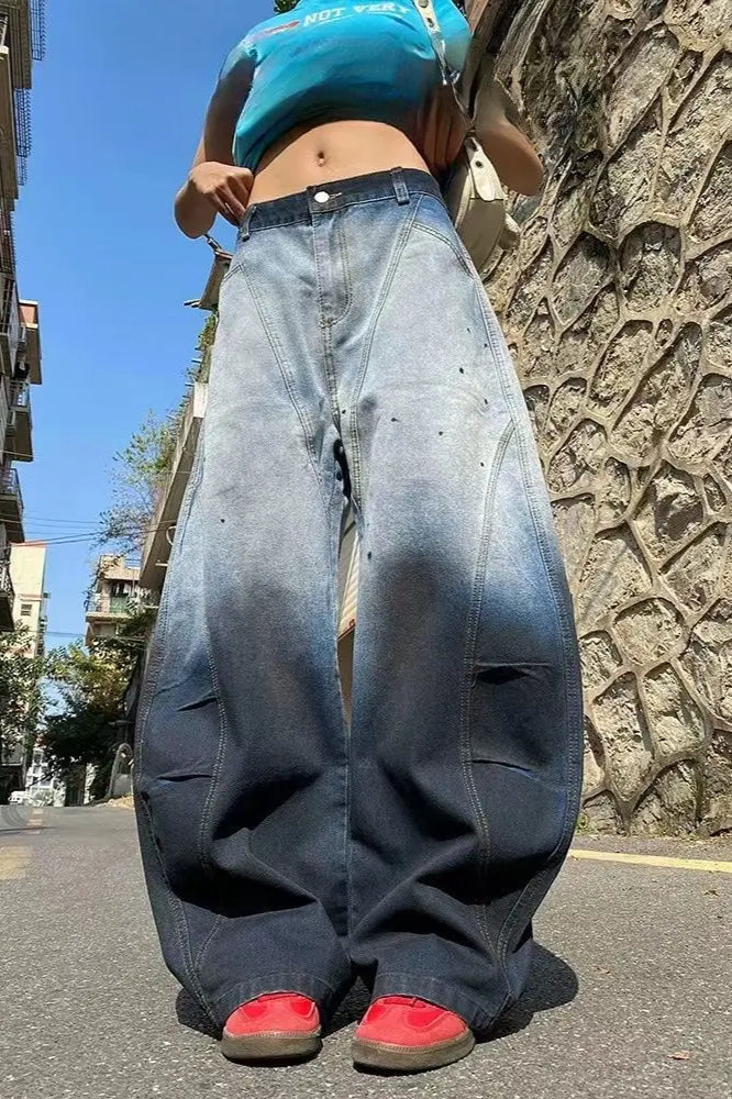Unisex Gradient Streetwear Jeans
