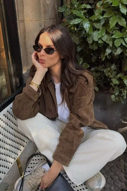 Retro Washed Aviator Style Jacket