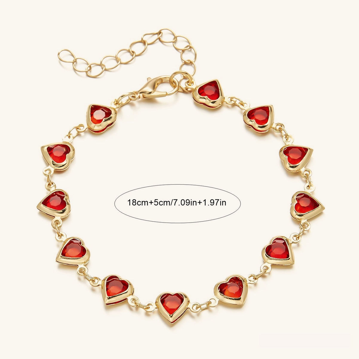 Heart Design Deluxe Chain Bracelet