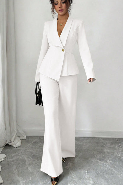 Long Sleeve Two Piece Blazer Pants Set
