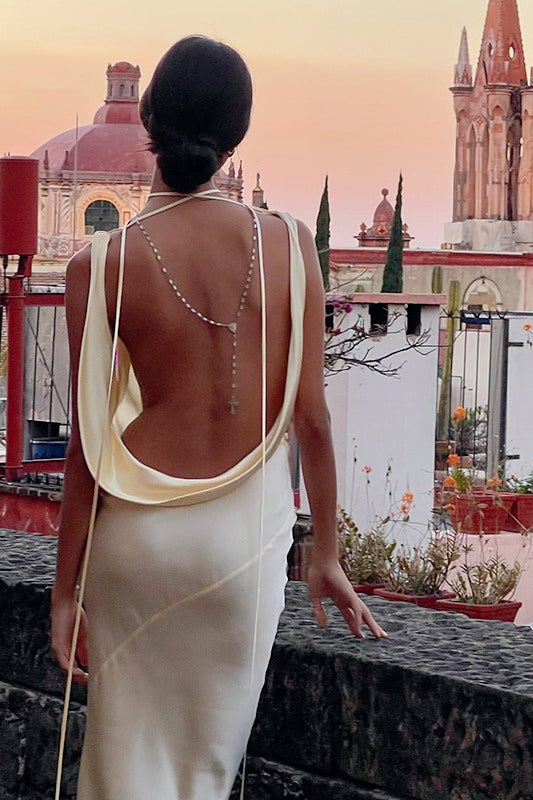 Bodycon Slip Maxi Silk Dress