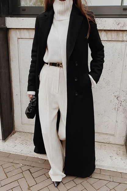 Thick Fleece Lined Maxi Casual Cold Weather Overcoat