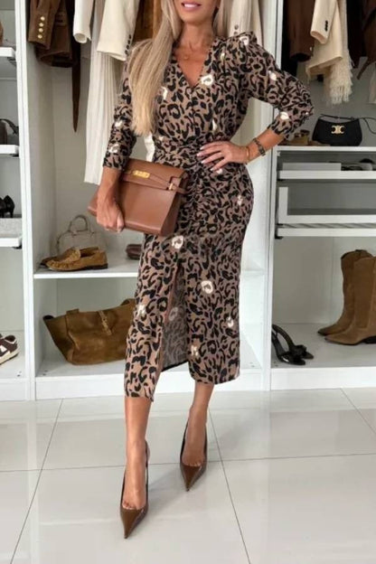 DRESS 100% VISCOSE TRINNITY CARAMEL