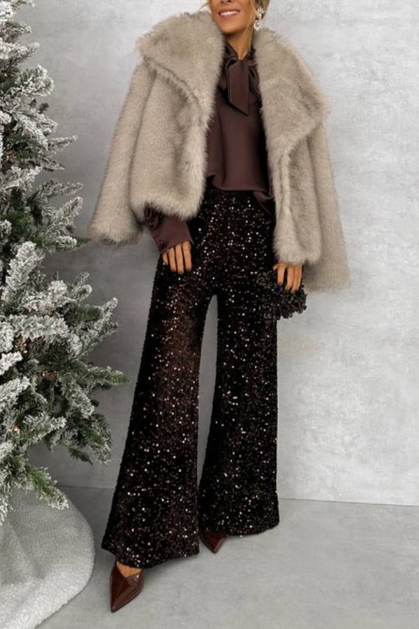PREMIUM GREY FUR COAT