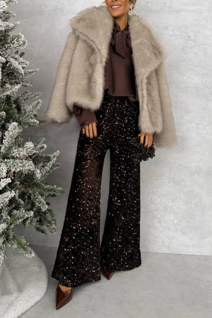 PREMIUM GREY FUR COAT