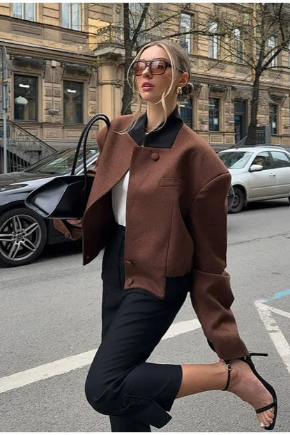 Vintage Lapel Short Jacket