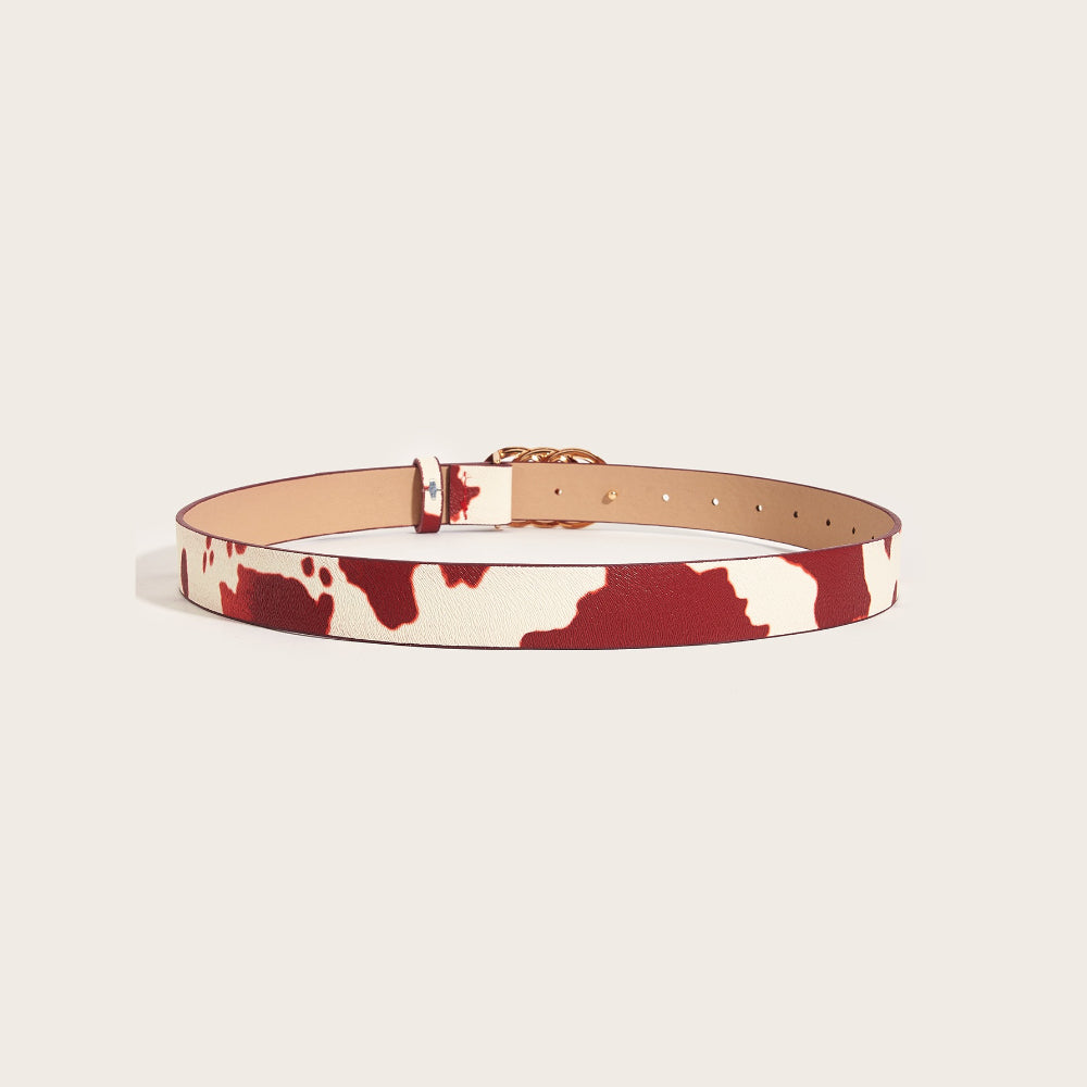 Retro Animal Print Statement Waist Belt