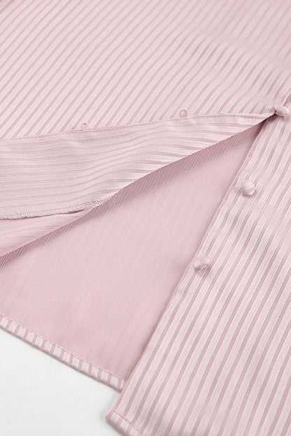 Loose Fit Long Sleeve Casual Detachable Collar Blouse
