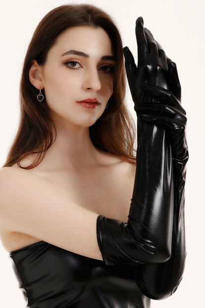 Gold Foil Tight Fit Stage Performance Gloves